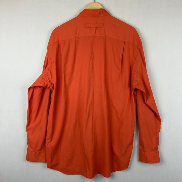 Duluth Trading Co Armachillo Cooling Long Sleeve Shirt Orange Size L Tall LT - Picture 6 of 9